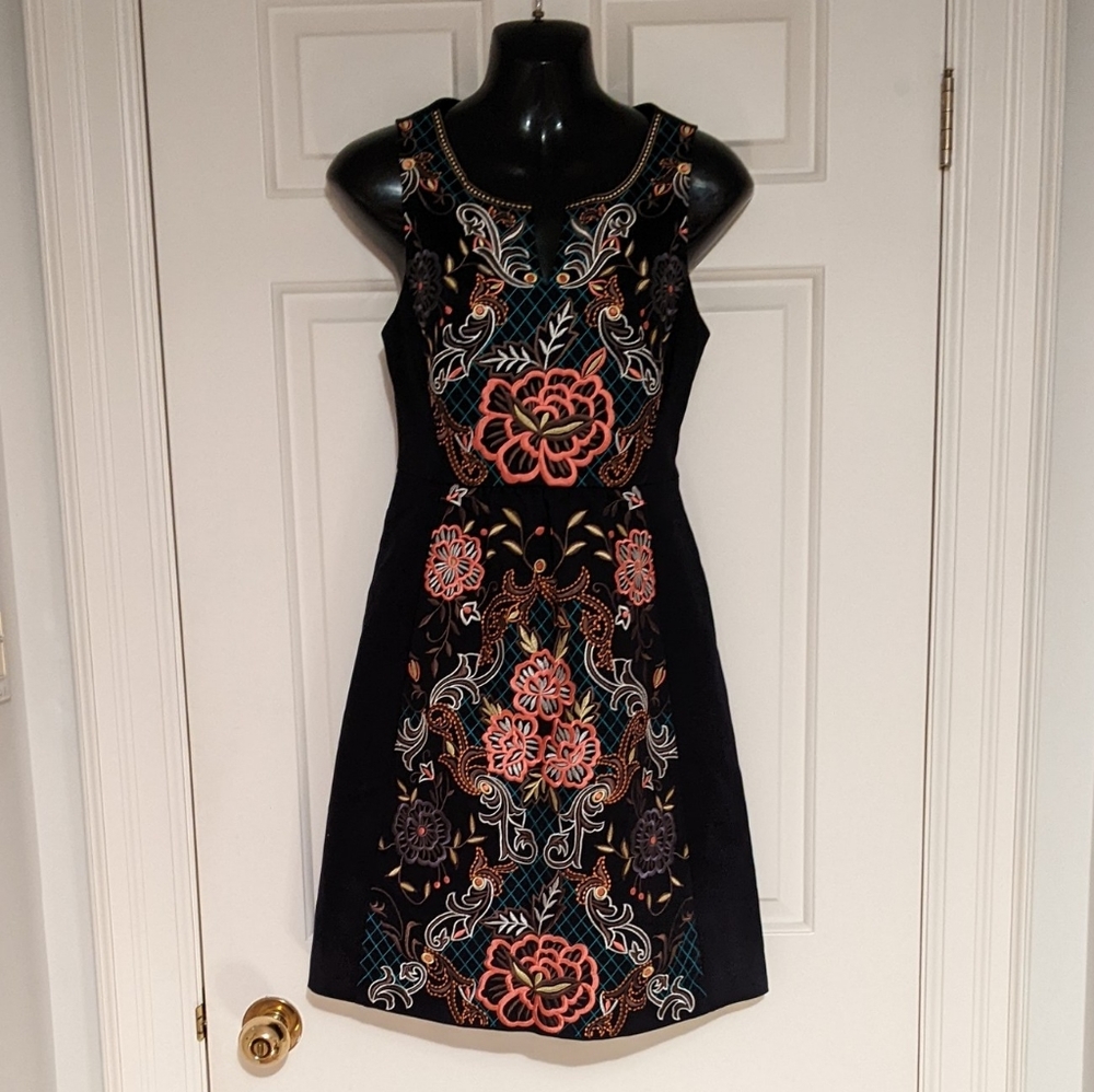 Embroidered Anthropologie Dress - Picture 5 of 9